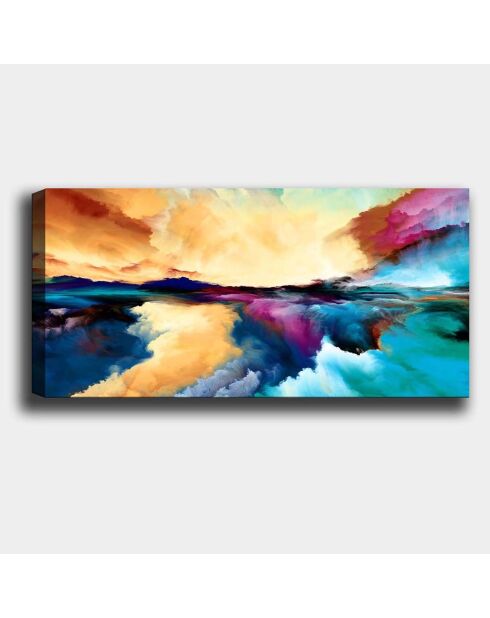 Tableau sur toile décoratif Colors multicolore - 50x120 cm