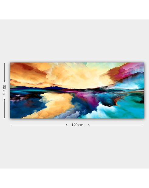 Tableau sur toile décoratif Colors multicolore - 50x120 cm