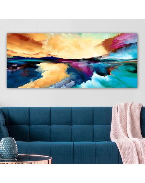 Tableau sur toile décoratif Colors multicolore - 50x120 cm