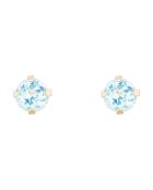 Boucles d'oreilles Puces Topaze 0.17 ct or jaune