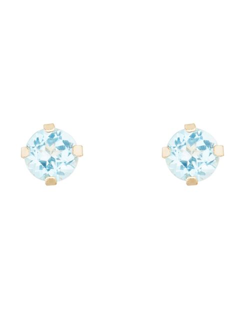 Boucles d'oreilles Puces Topaze 0.17 ct or jaune