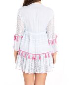 Robe Mila blanc/rose