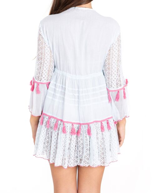 Robe Mila blanc/rose