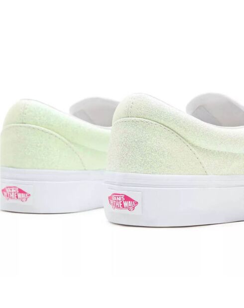 Slip-On en Toile UV Glitter Classic blanc doré