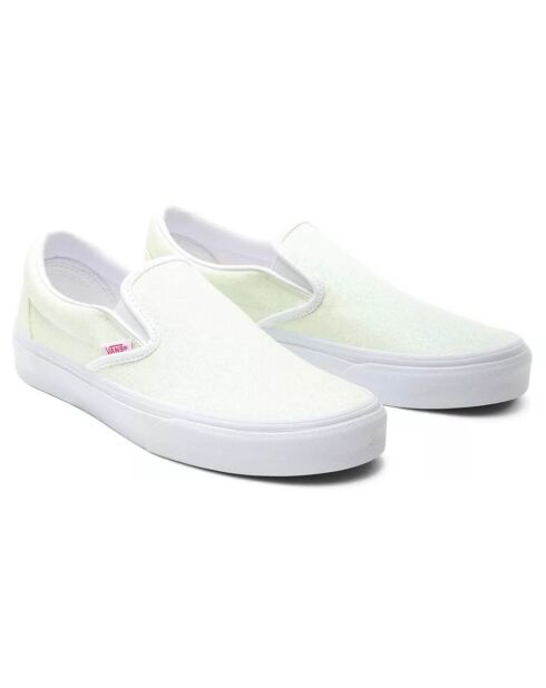 Slip-On en Toile UV Glitter Classic blanc doré