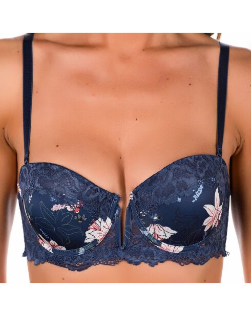 Soutien-gorge & Tanga en dentelle Noul marine