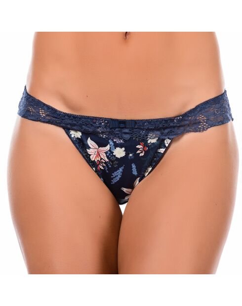 Soutien-gorge & Tanga en dentelle Noul marine