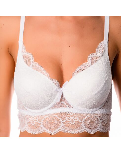 Soutien-gorge & Culotte en dentelle Duca blancs