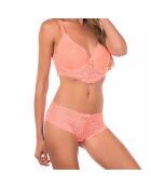 Soutien-gorge & Shorty Amil saumon