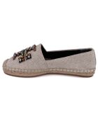 Espadrilles Telma écru/noir