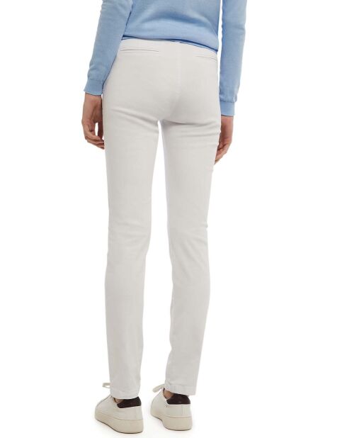 Pantalon chino slim fit Tally blanc