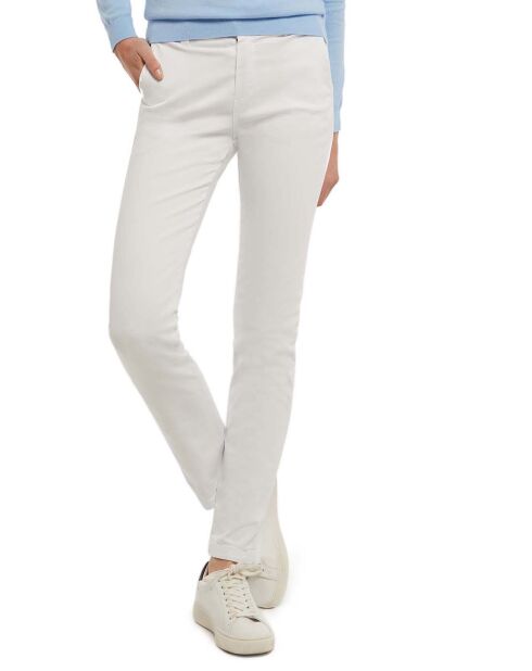Pantalon chino slim fit Tally blanc