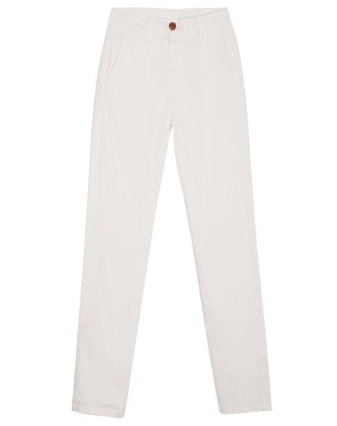 Pantalon chino slim fit Tally blanc