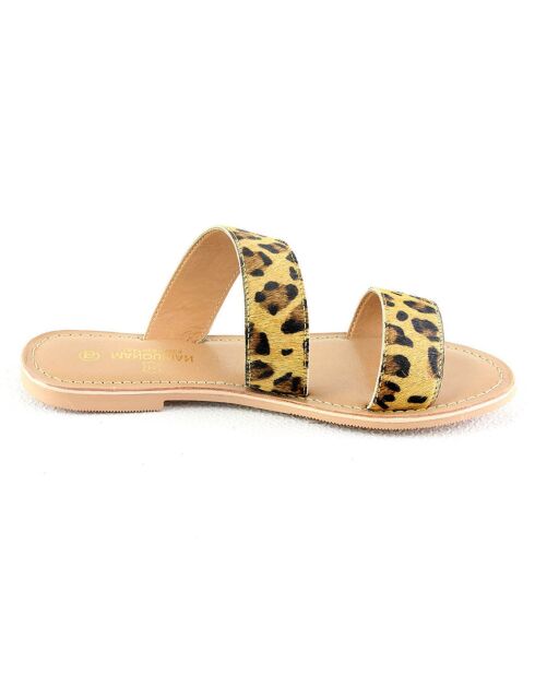 Mules Imelda in pelle leopardata