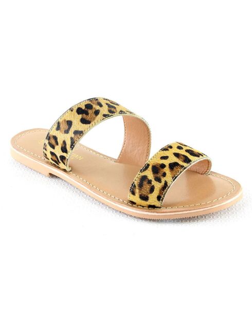Mules Imelda in pelle leopardata