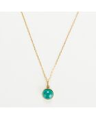 Collier Just Round Malachite 1.25 ct or jaune