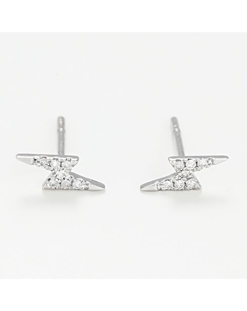 Flash Diamond Ohrringe 0,06 Karat Weißgold