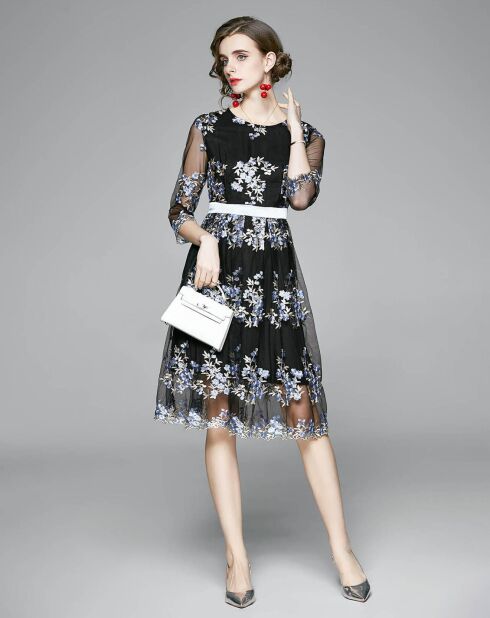 Robe Athena noir/bleu