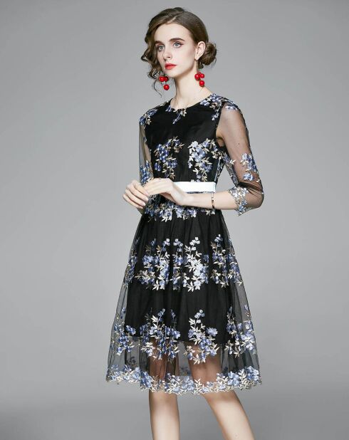 Robe Athena noir/bleu