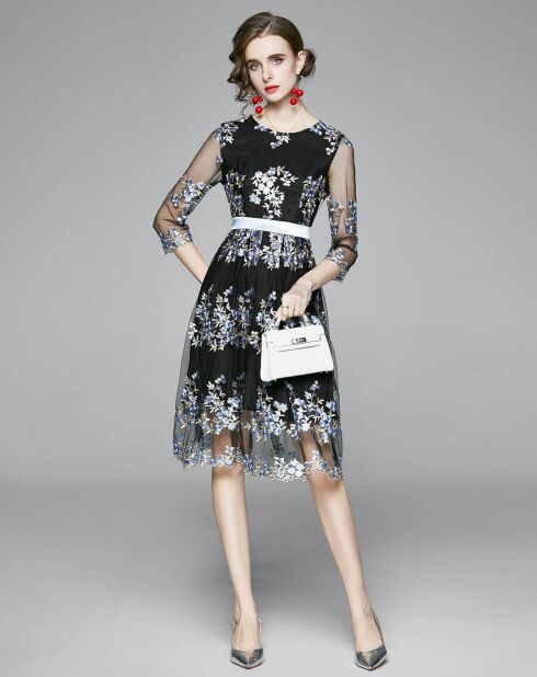 Robe Athena noir/bleu