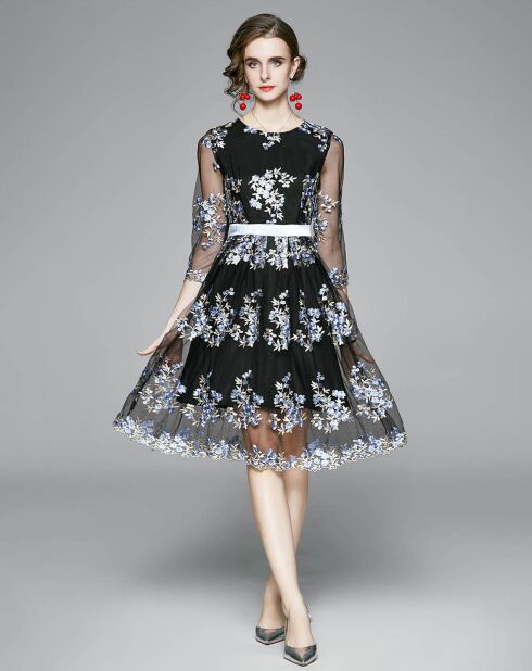 Robe Athena noir/bleu