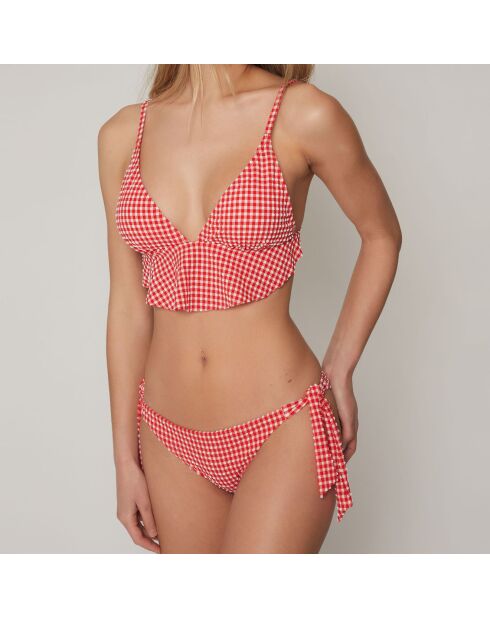 Maillot de bain 2 Pièces triangle Sweet Vichy rouge/blanc