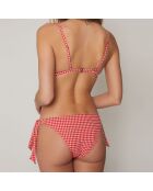 Maillot de bain 2 Pièces triangle Sweet Vichy rouge/blanc