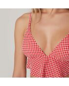Maillot de bain 2 Pièces triangle Sweet Vichy rouge/blanc