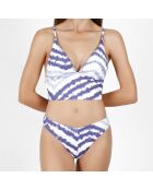 Maillot de bain 2 Pièces Tie & Dye blanc/indigo