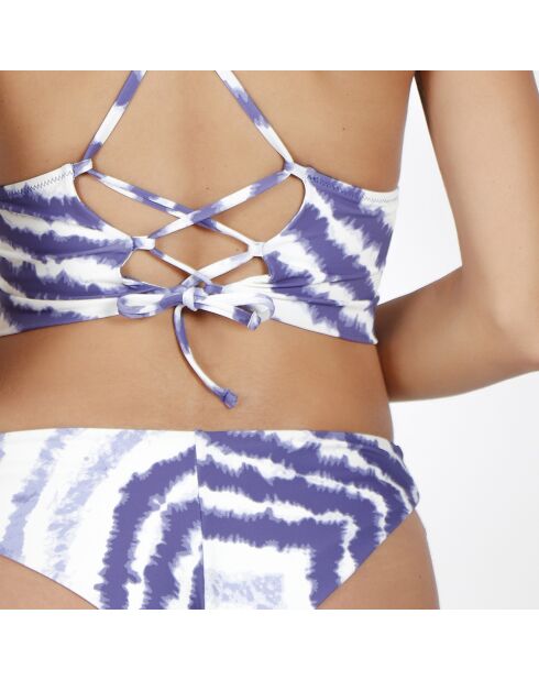 Maillot de bain 2 Pièces Tie & Dye blanc/indigo
