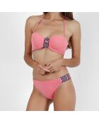 Maillot de bain 2 Pièces bandeau Embroidery Beach rose