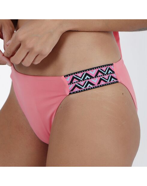 Maillot de bain 2 Pièces bandeau Embroidery Beach rose