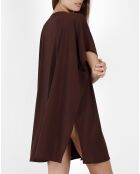 Robe Bright Sequins marron