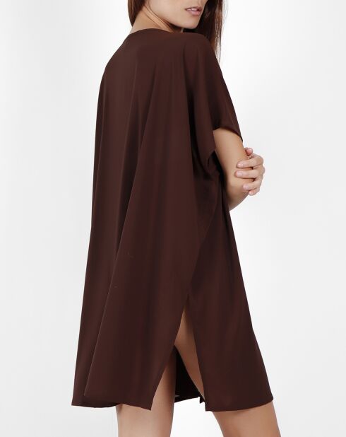 Robe Bright Sequins marron