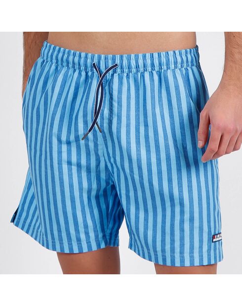 Zwemshorts met turkooizen strepen