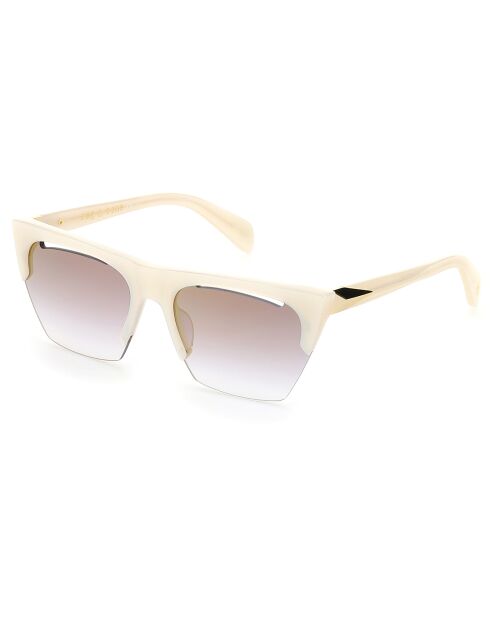 Lunette de soleil Femme blanc perle