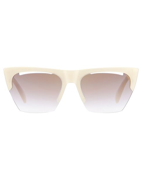 Lunette de soleil Femme blanc perle