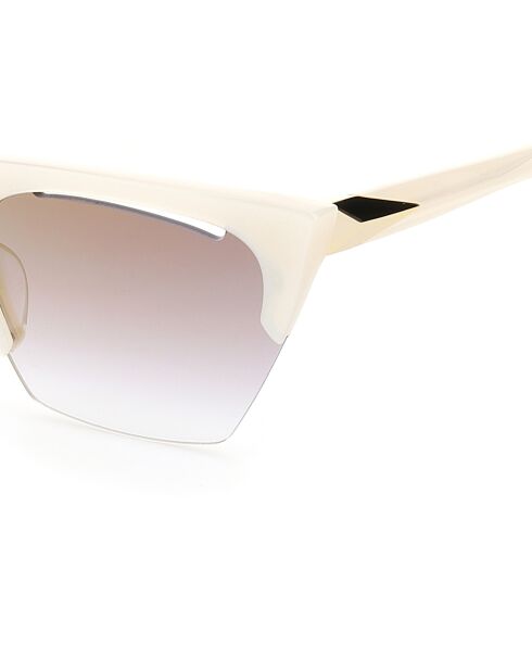 Lunette de soleil Femme blanc perle