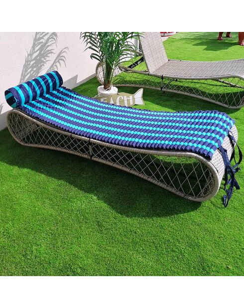 Matelas de plage Bahia turquoise - 60x180 cm