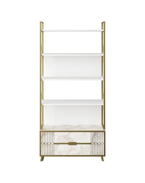 Libreria Frida bianca - 89,3x35,2x191 cm