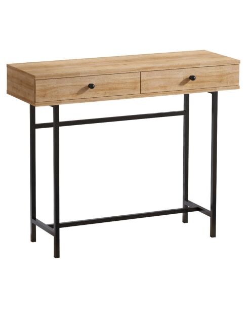 Console Esta marron/noir - 100x35x86 cm