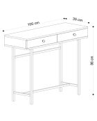 Console Esta marron/noir - 100x35x86 cm