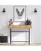 Console Esta marron/noir - 100x35x86 cm
