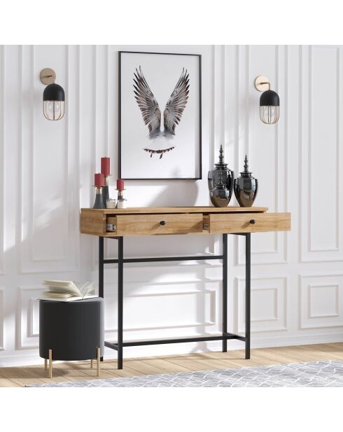 Console Esta marron/noir - 100x35x86 cm