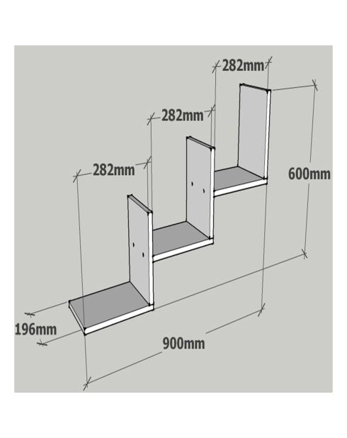 Etagère murale Mist blanche - 60x90x20 cm