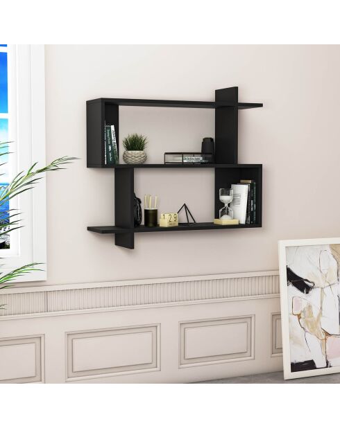 Etagère murale Mina  noire - 90x22x36 cm