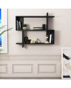 Etagère murale Mina  noire - 90x22x36 cm
