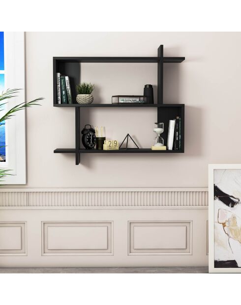 Etagère murale Mina  noire - 90x22x36 cm