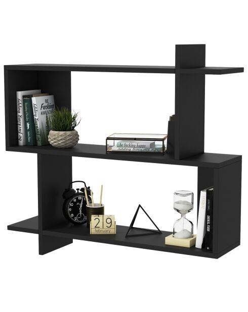 Etagère murale Mina  noire - 90x22x36 cm