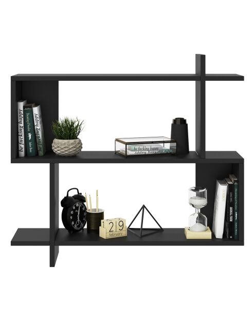 Etagère murale Mina  noire - 90x22x36 cm